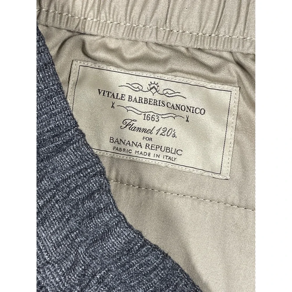 Banana Republic Vitale Barberis Canonico Wool Flannel 120s Pants Grey Tall L